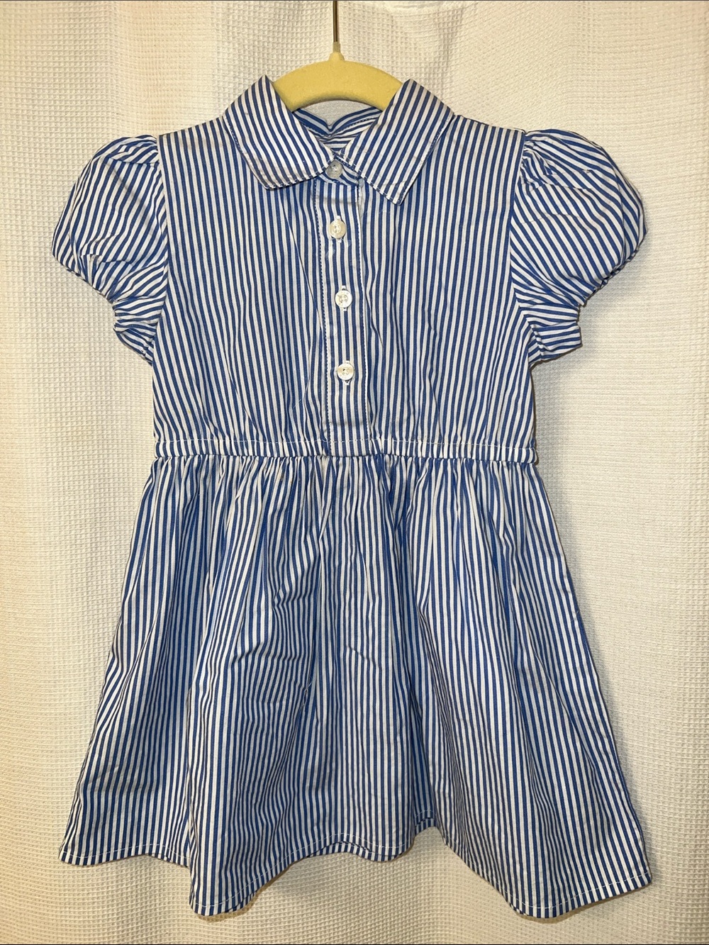 J. Crew Blue and White Striped Shirt Dress